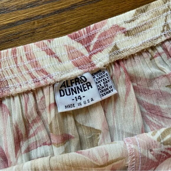 Vintage Alfred dunner floral top and skirt womens sz 14 USA made 80s cottagecore - Picture 8 of 13
